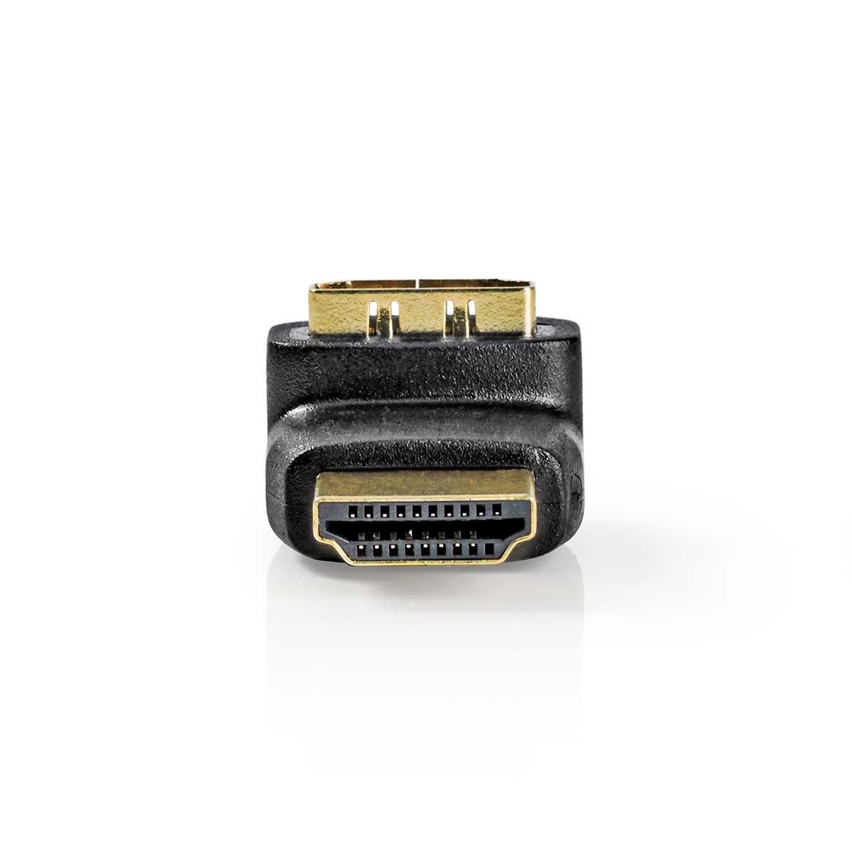 Nedis  Adattatore HDMI™ | Connettore HDMI™ | Uscita HDMI™ | Placcato oro | Angolato di 270° | ABS | Nero | 1 pz. | Scatola 