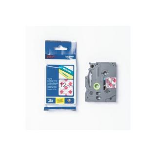 brother  Nastro decorativo Brother TZe TZe-MPRG31 Colore Nastro: Bianco (con griglia rossa) Colore carattere:Nero 12 mm 4 m 