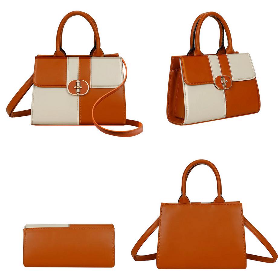 Gallantry Cléa Zweifarbige Handtasche mit Riemen  