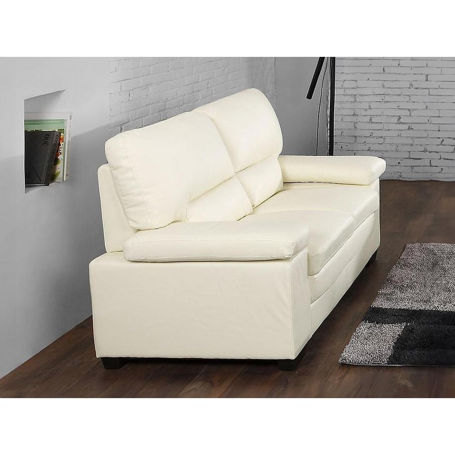 Vente-unique Sofa 2-Sitzer - Büffelleder - Elfenbeinfarben - MIMAS II  