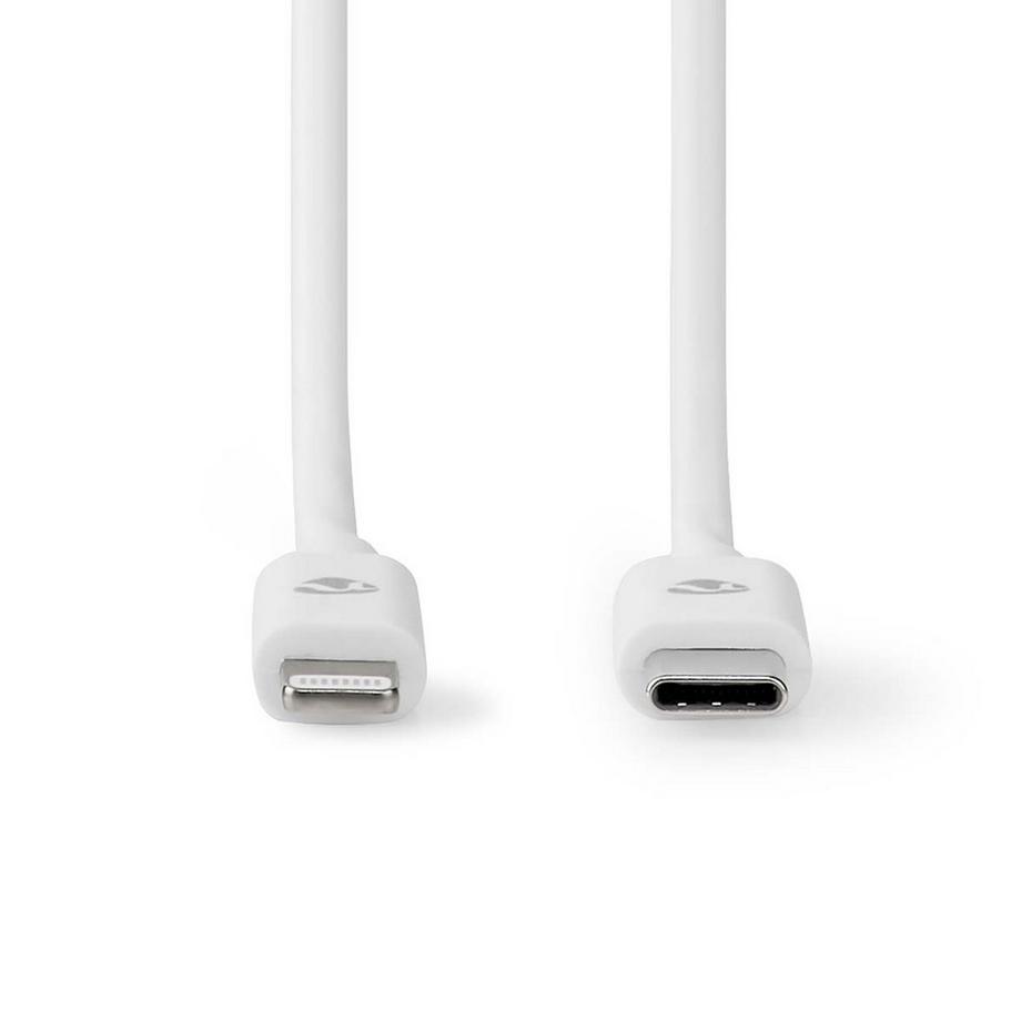 Nedis  Cavo Lightning | USB 2.0 | Apple Lightning, 8-pin | USB-C™ Maschio | 480 Mbps | Nichelato | 1,00 m | Rotondo | PVC | Bianco | Etichetta 