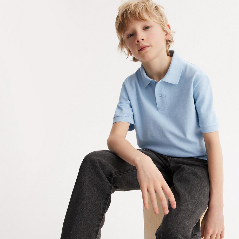 Polo manches courtes en coton piqué