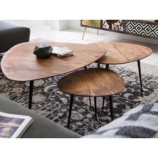 mutoni Table d'appoint acacia 54x49  