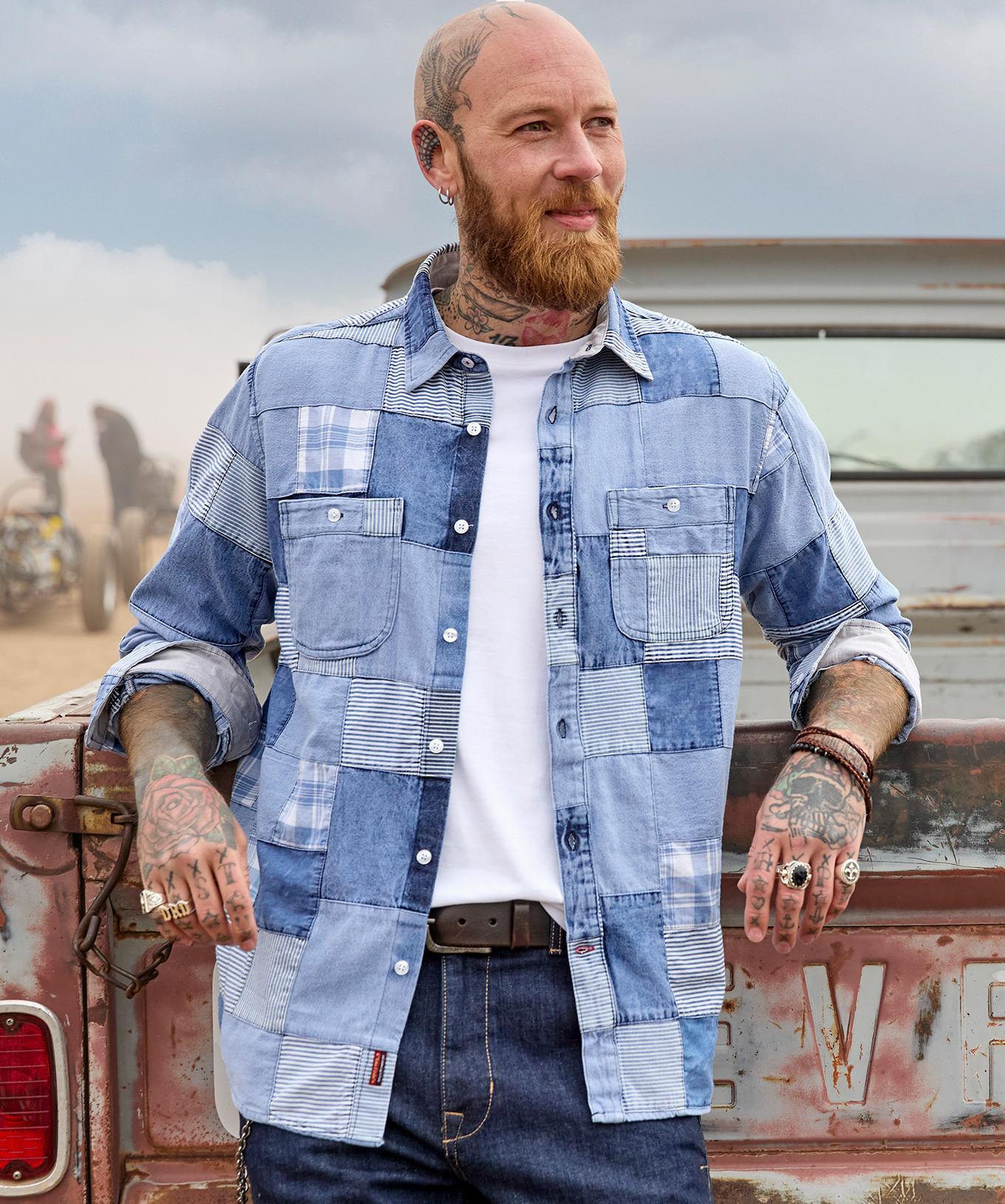 Joe Browns Gemischtes Patchwork Hemd  