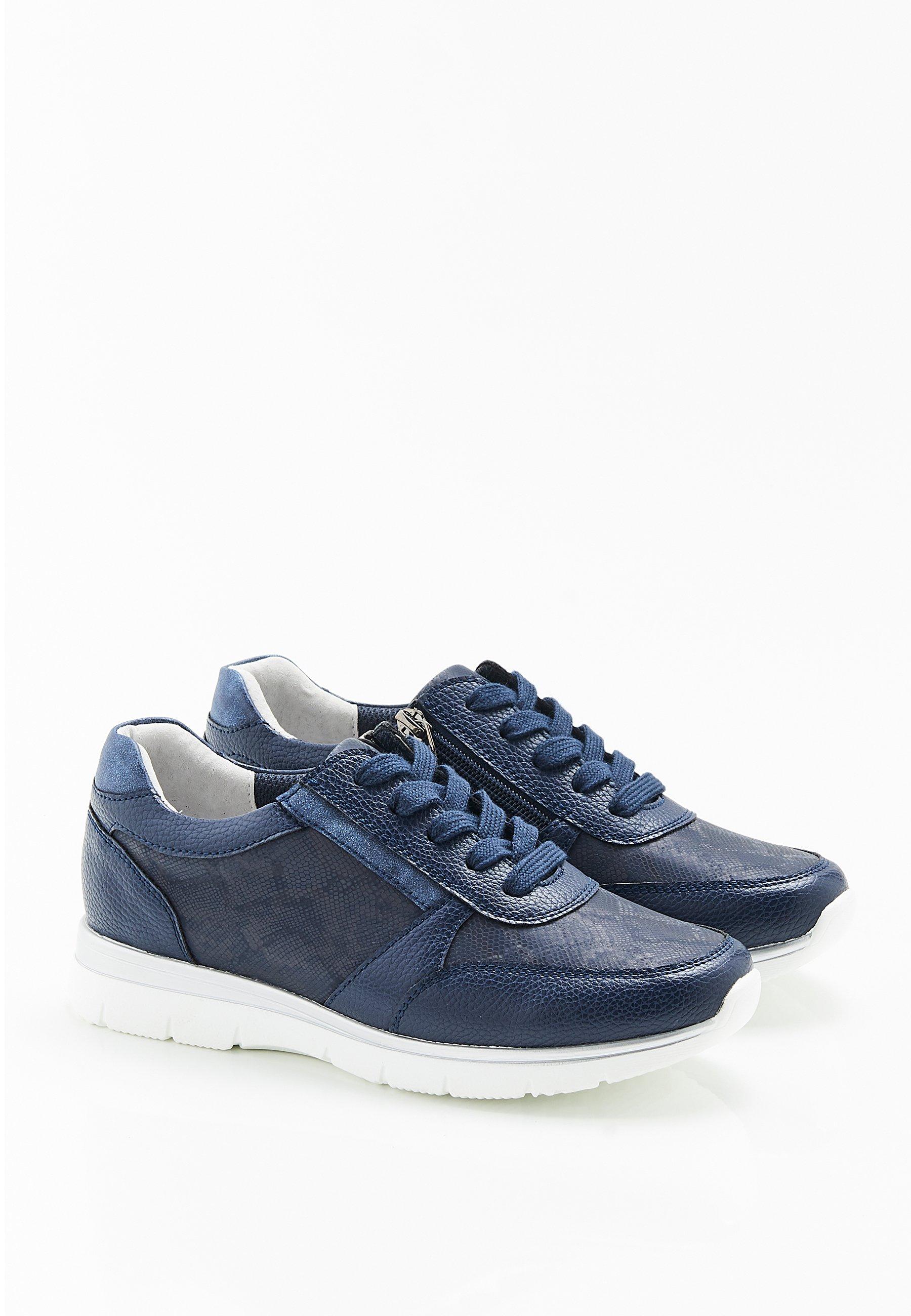 Image of Sneakers Mit Schillerndem, Texturiertem Obermaterial. Unisex Blau 36