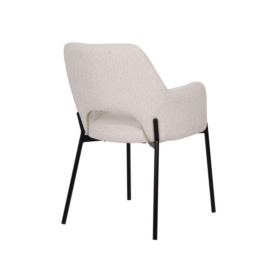 mutoni Chaise à accoudoirs Soluna blanc (set de 2)  