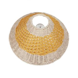 Beliani Lampe à poser en Corde en papier Boho MOMBA  