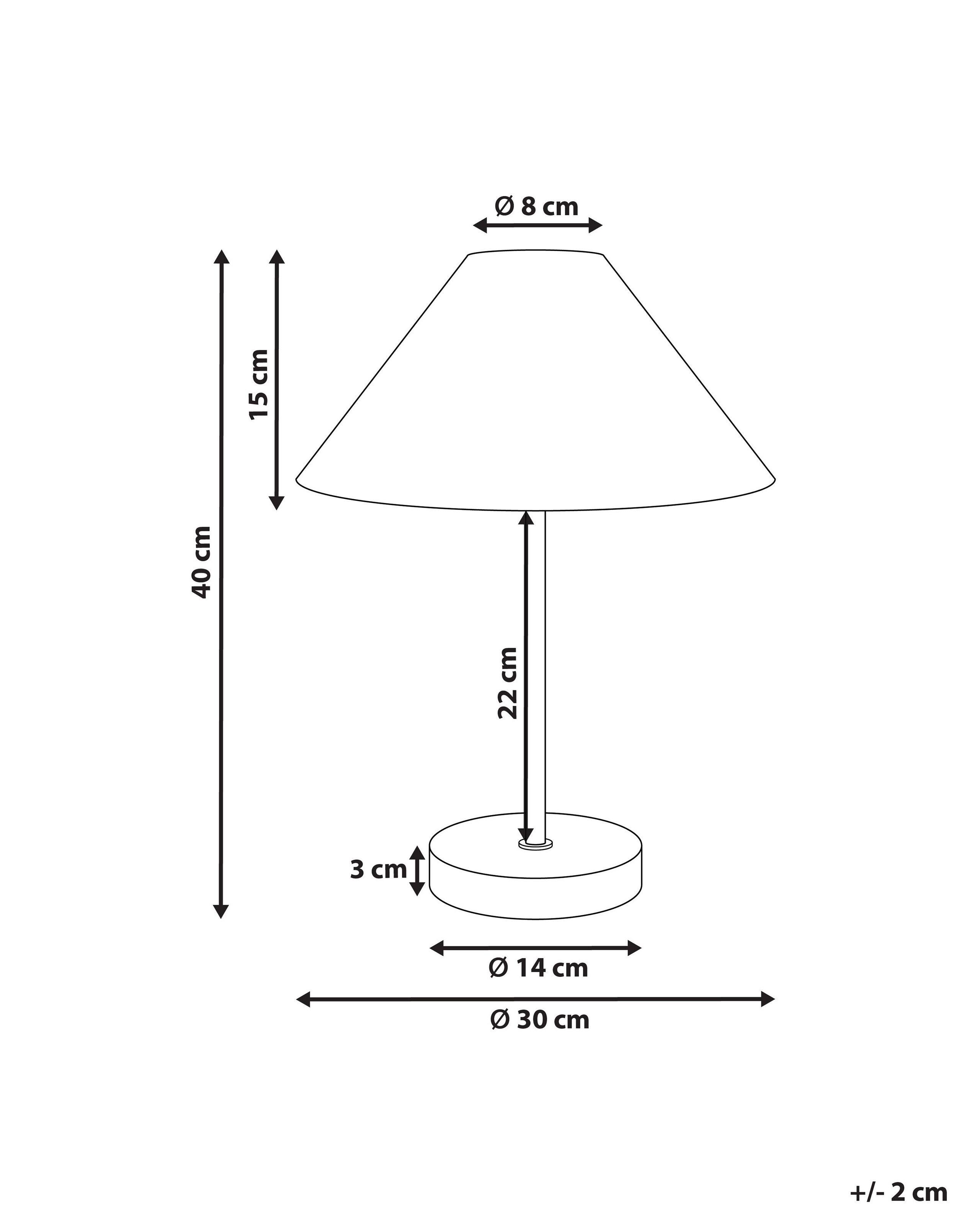 Beliani Lampe à poser en Corde en papier Boho MOMBA  