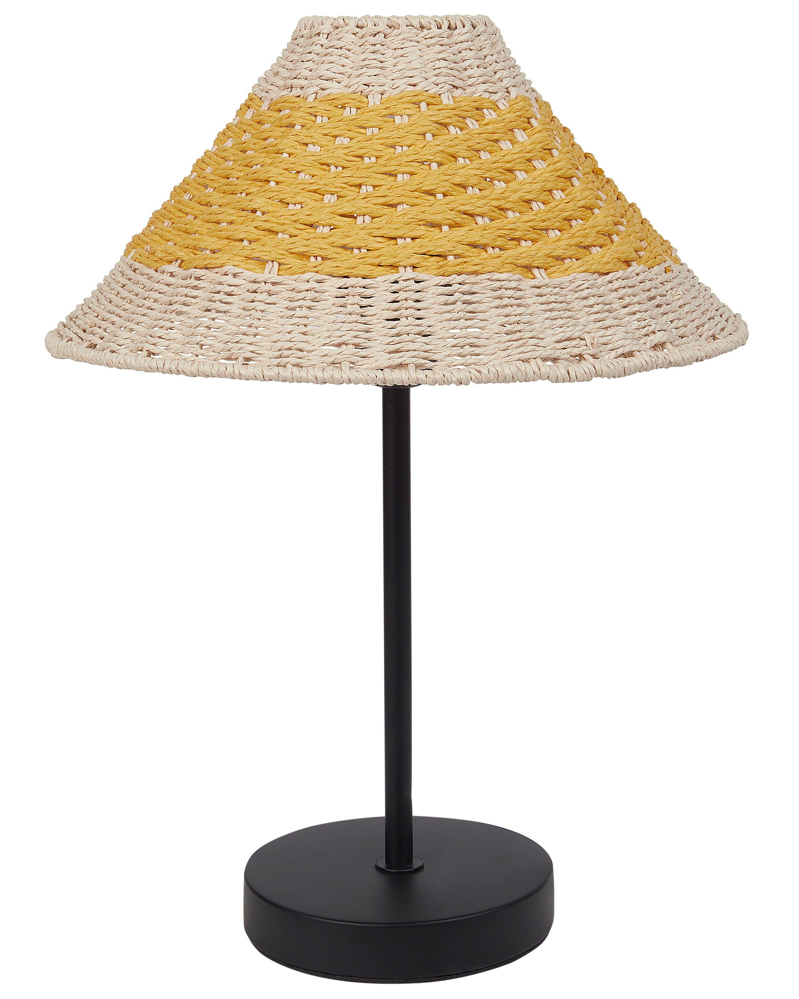 Beliani Lampe à poser en Corde en papier Boho MOMBA  