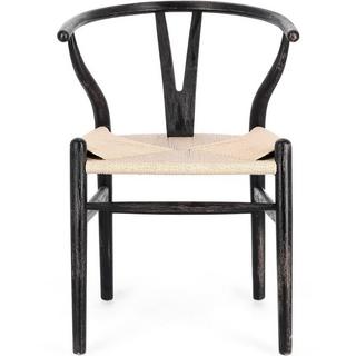 mutoni Chaise Artemia noir naturel  