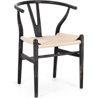 mutoni Chaise Artemia noir naturel  