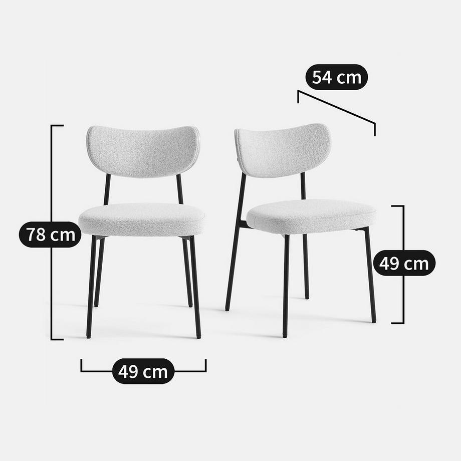 La Redoute Intérieurs 2er-Set Stühle aus strukturiertem Stoff  