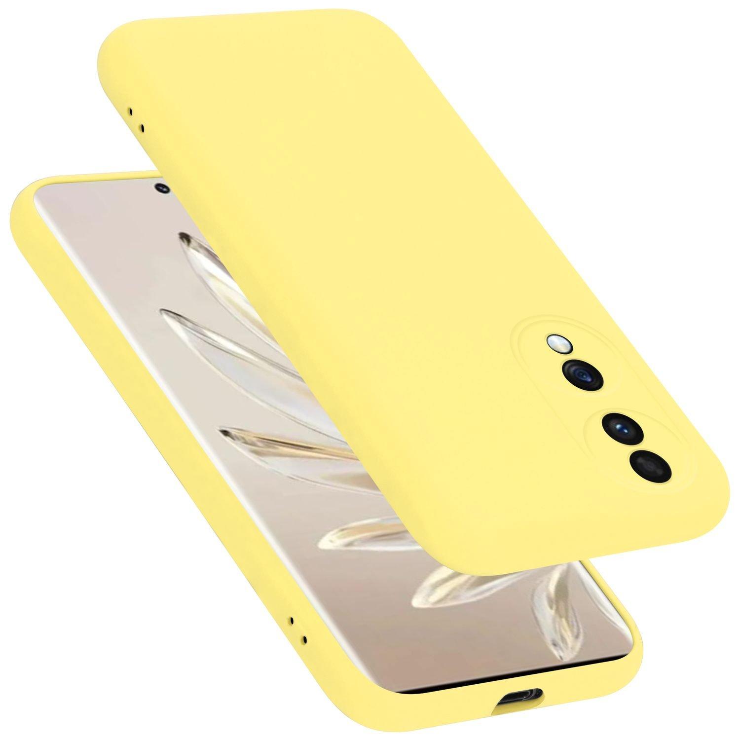 Image of Hülle für Honor 70 in LIQUID GELB - Schutzhülle aus flexiblem TPU Silikon