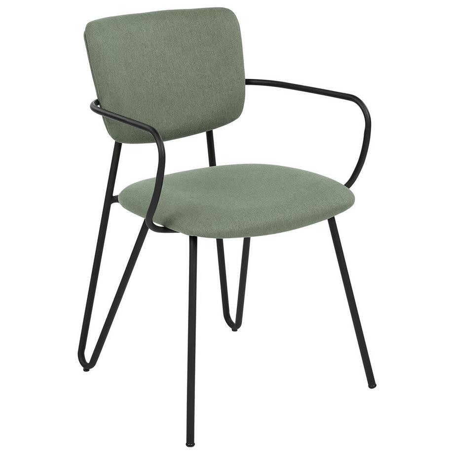 Beliani Lot de 2 chaises de salle à manger en Tissu Moderne ELKO  