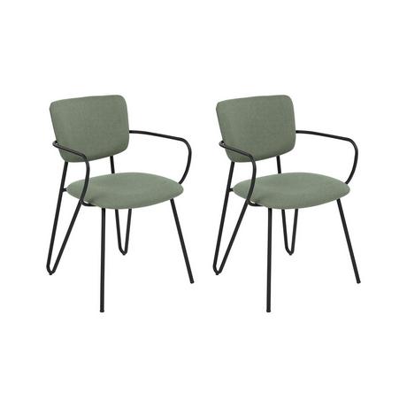 Beliani Lot de 2 chaises en Polyester Moderne ELKO  