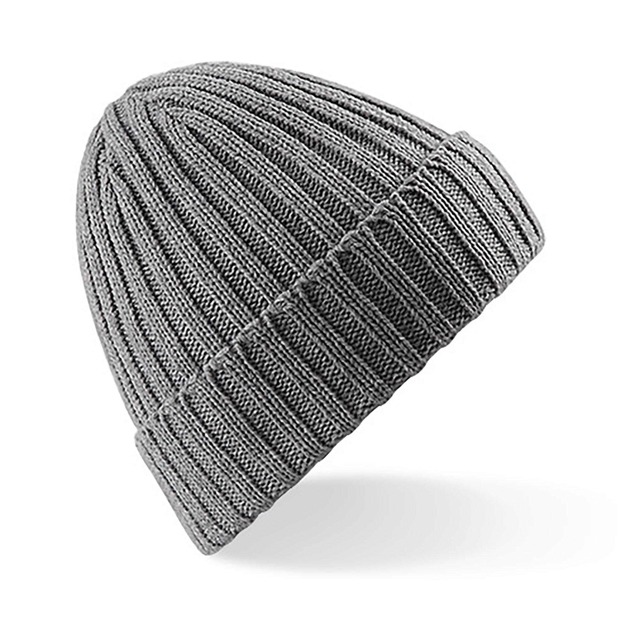Image of Winter Beanie Strickmütze Damen Taubengrau ONE SIZE