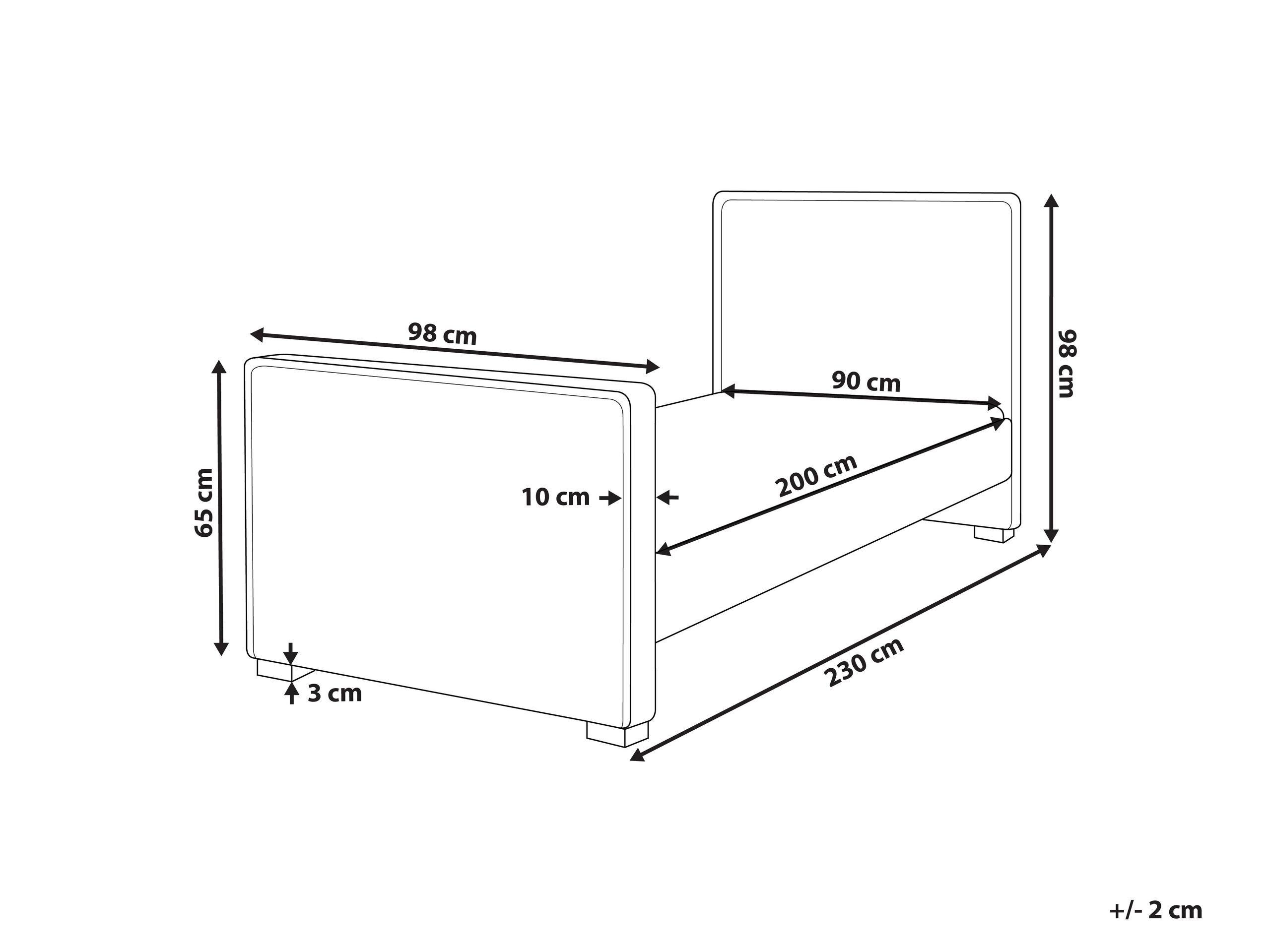 Beliani Bett mit Lattenrost aus Samtstoff Modern TEENIE  