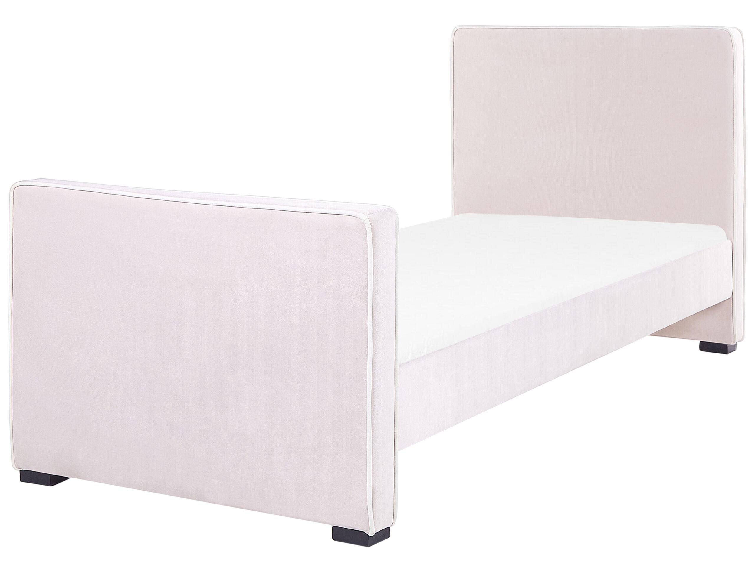 Beliani Bett mit Lattenrost aus Samtstoff Modern TEENIE  