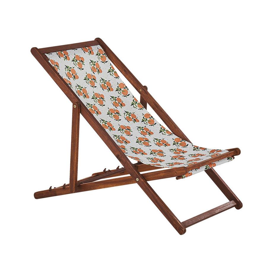 Beliani Set mit 2 klappbaren Liegestühlen aus Stoff Modern ANZIO  