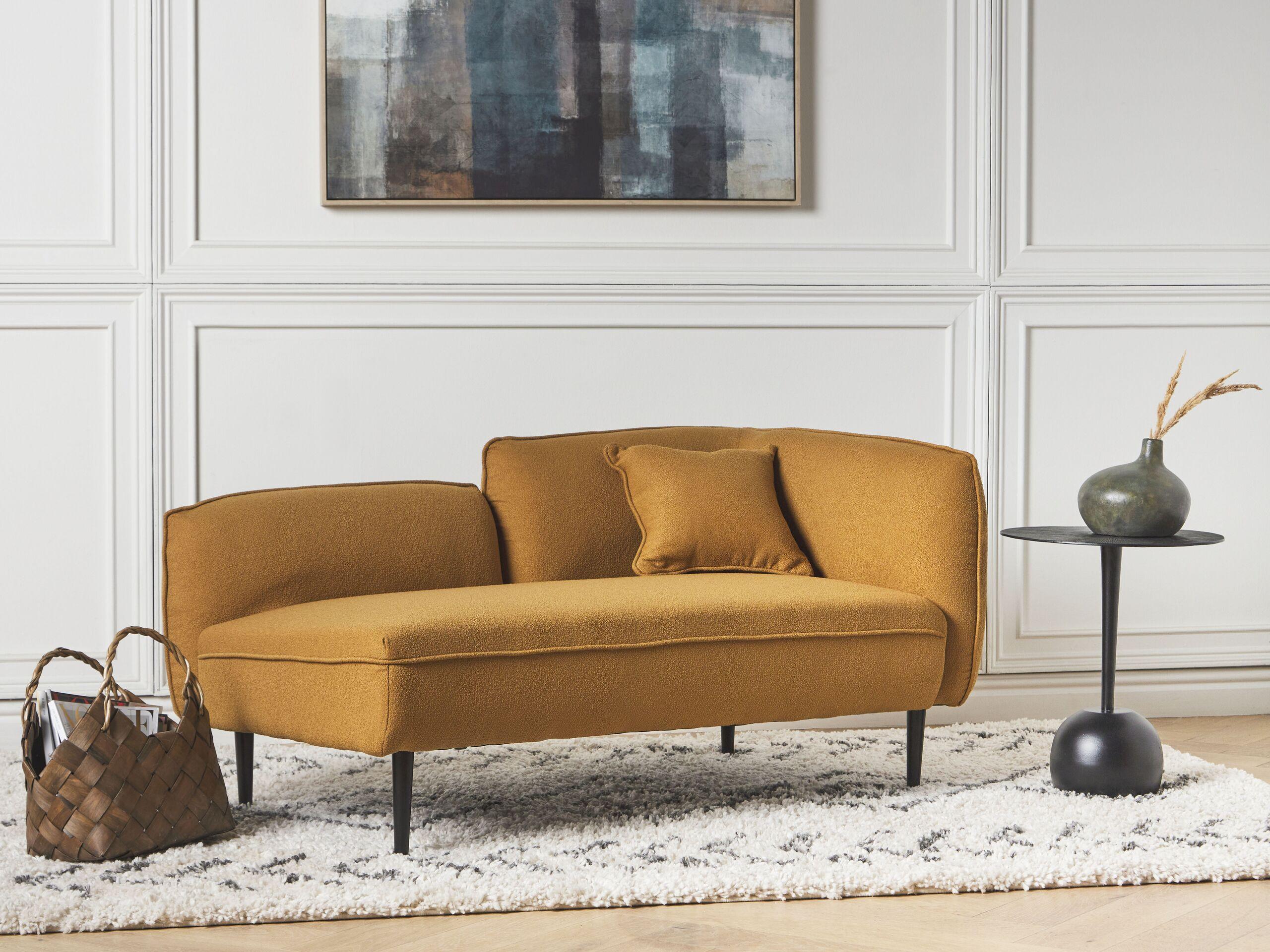 Beliani Chaise longue en Bouclé Moderne CHEVANNES  