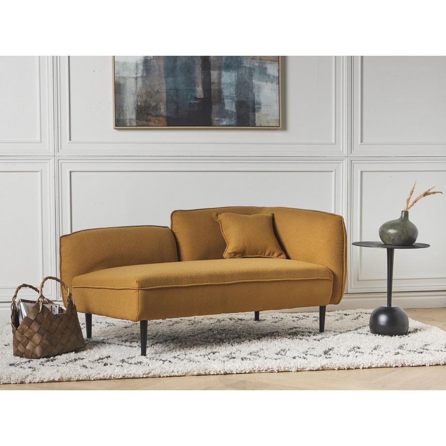 Beliani Rechtsseitige Chaiselongue aus Bouclé  CHEVANNES  