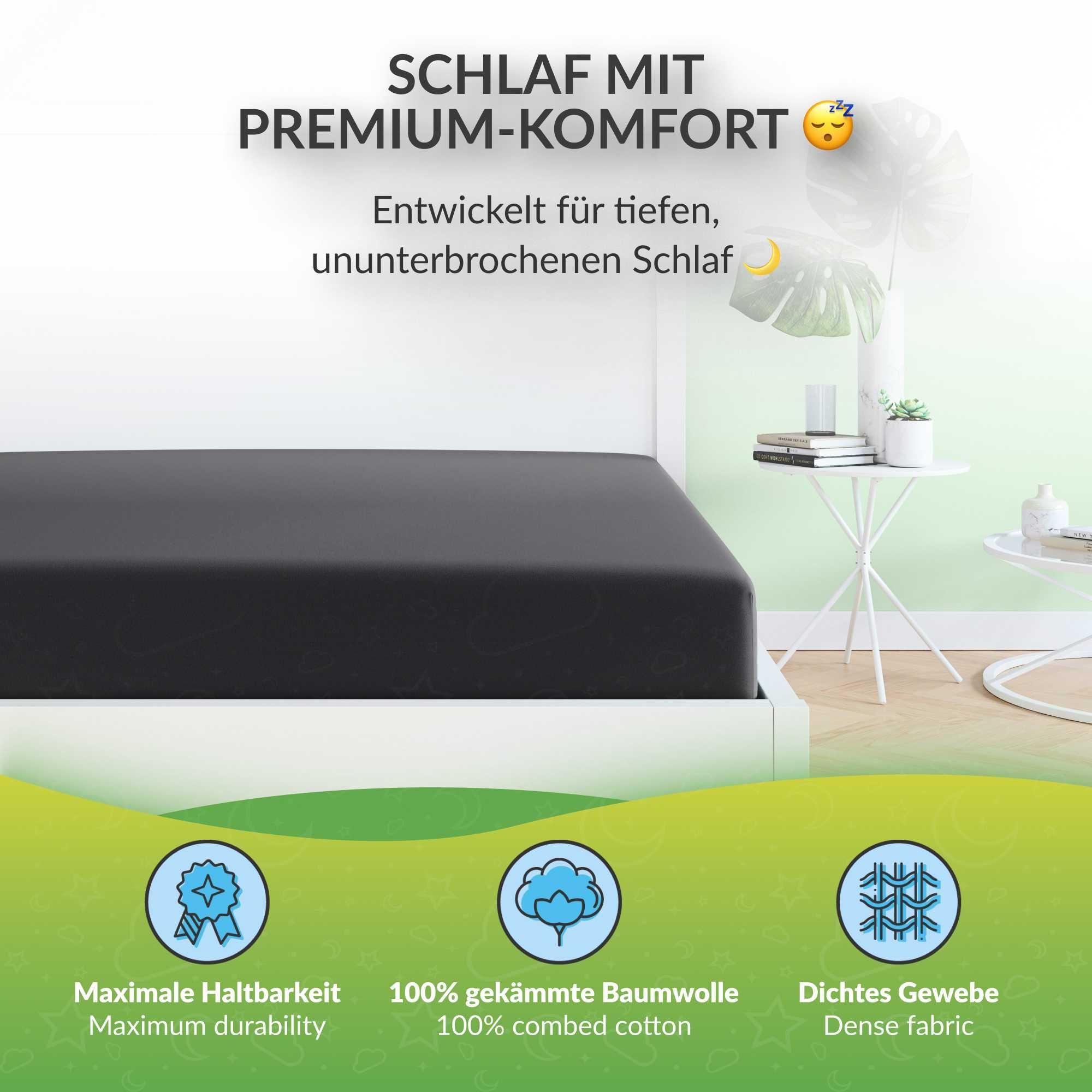 etérea Himmlische Qualität Boxspring extra Jersey Spannbettlaken  