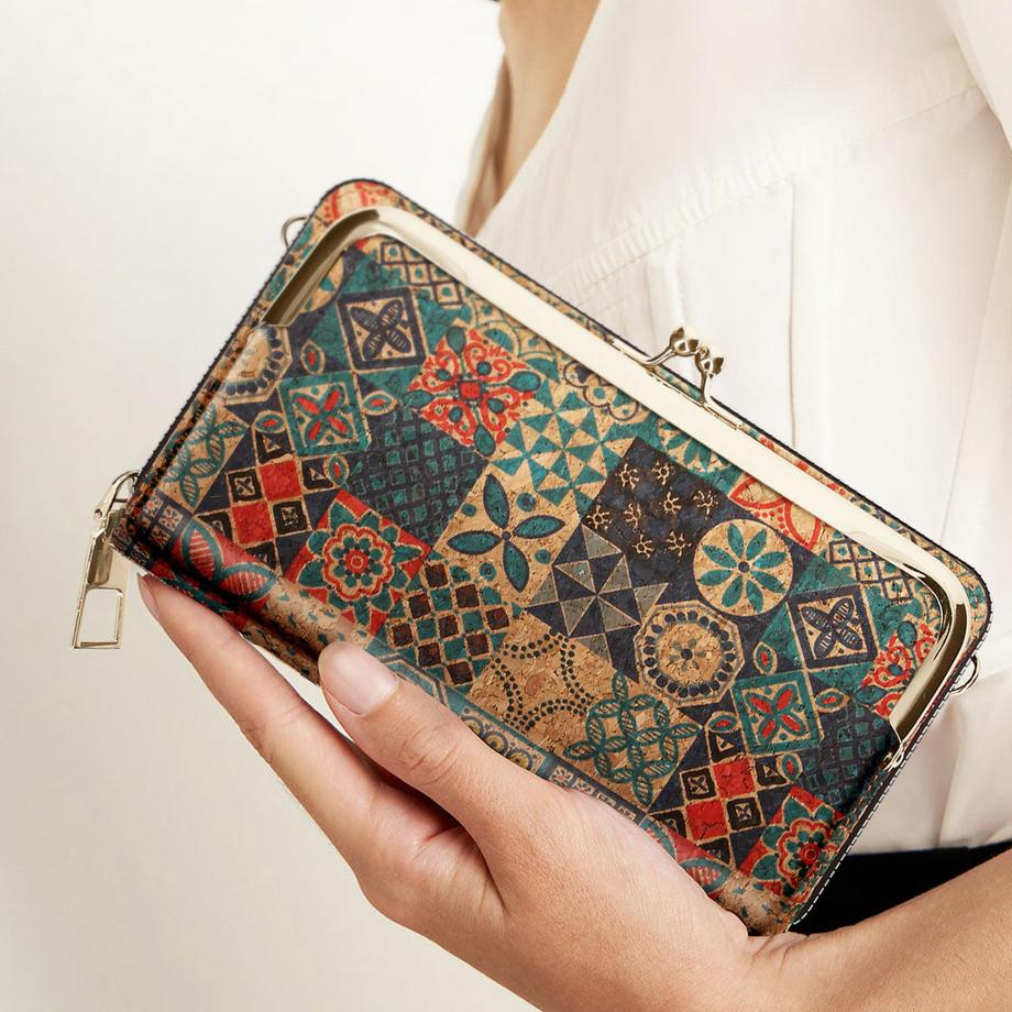 Avizar EcoCork Korkstoff Handytasche Mandala Muster  