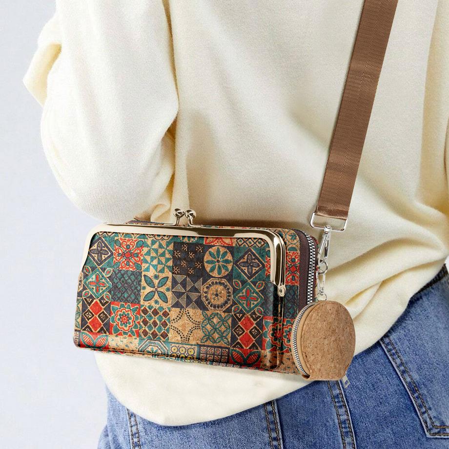 Avizar EcoCork Korkstoff Handytasche Mandala Muster  