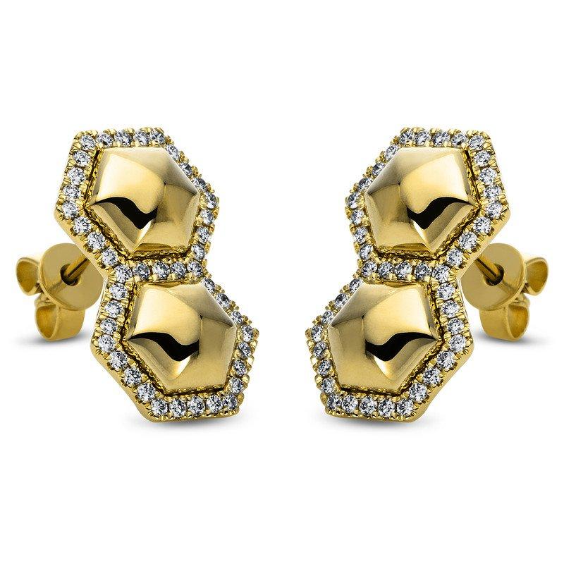 Image of Ohrstecker 585/14k Gelbgold Diamant 0.39ct. Damen Gelbgold ONE SIZE