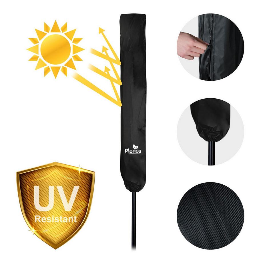 B2X Gartenklappschirm 6 Segmente mit Abdeckung  