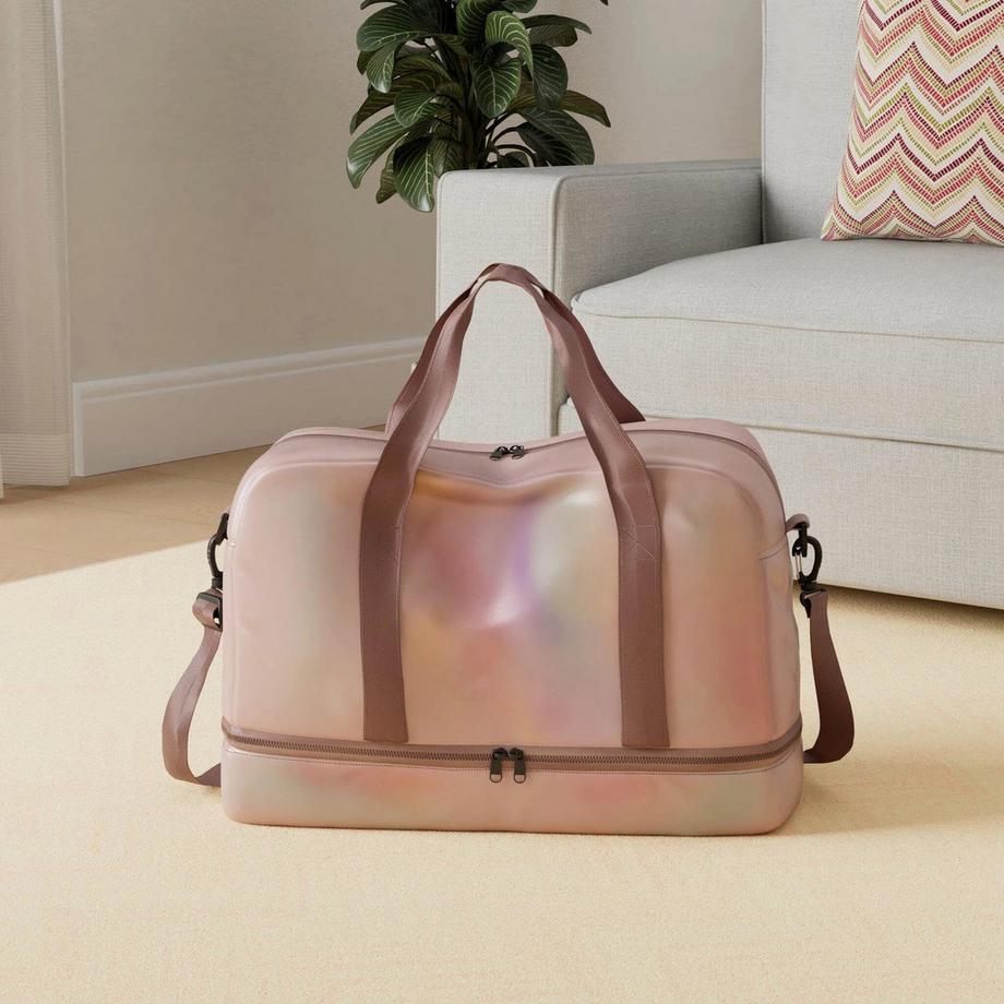 Only-bags.store Glitzer Sporttasche mit Schuhfach  