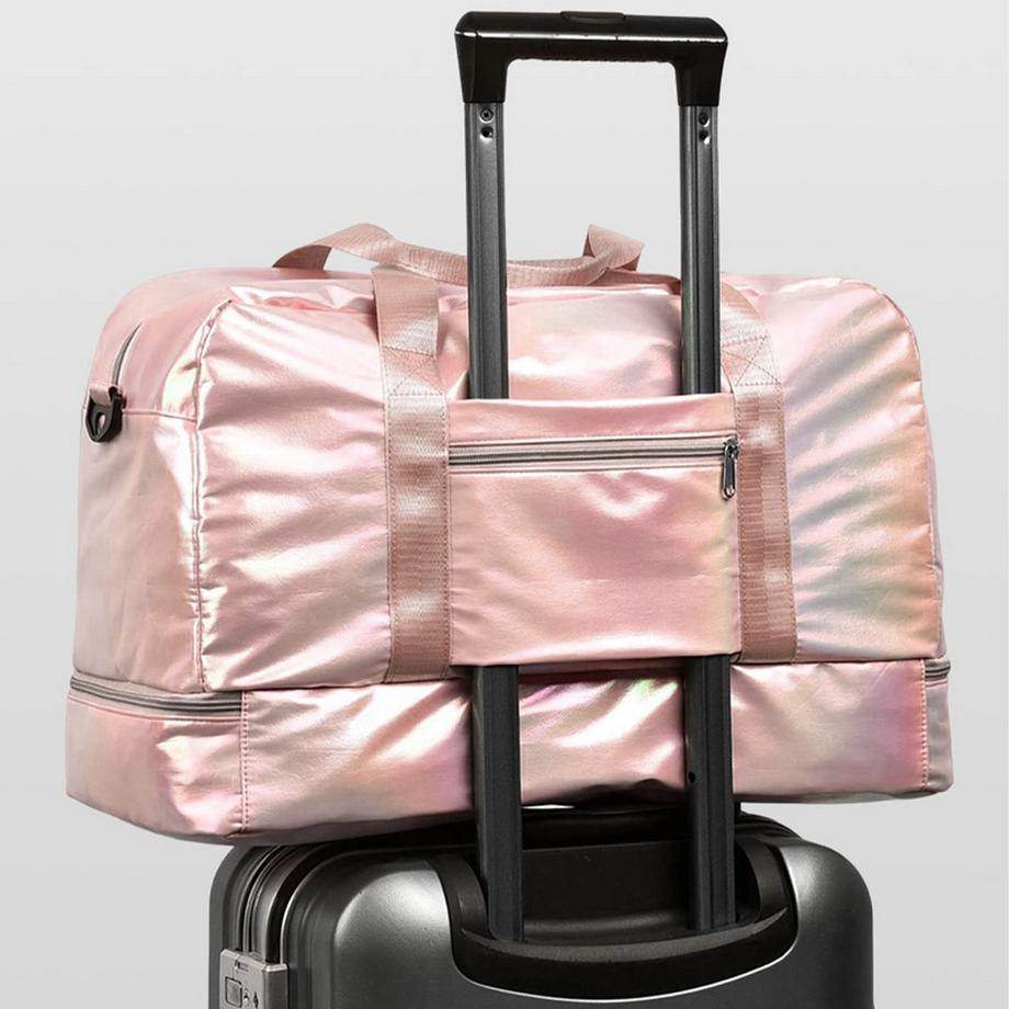 Only-bags.store Glitzer Sporttasche mit Schuhfach  