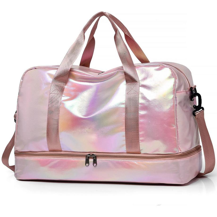 Sporttasche, Reisetasche, Glitzersporttasche mit Schuhfach. Trainingstasche, Fitnesstasche