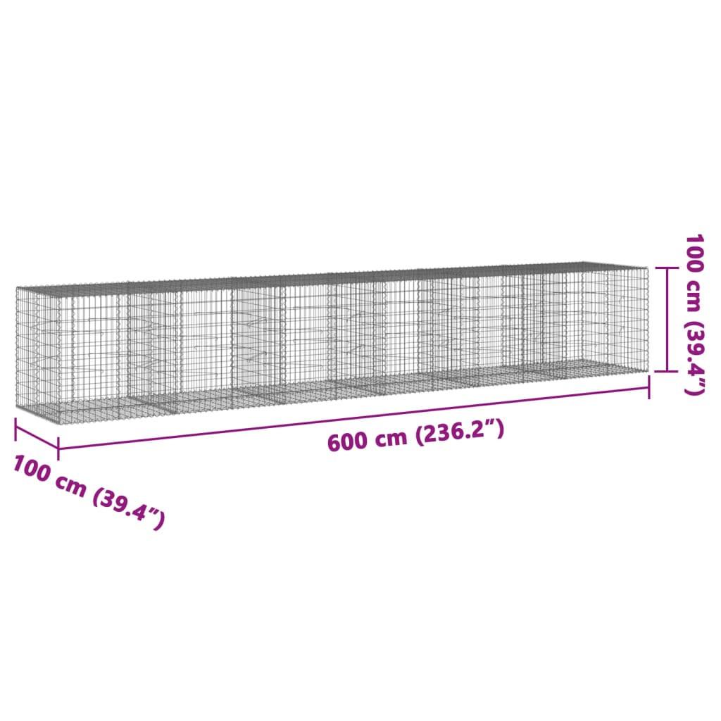 VidaXL Panier gabion fer  