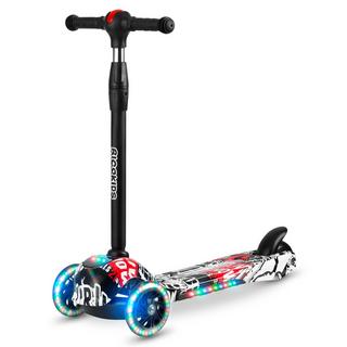 B2X  Dreirädriger Roller Ricokids Piko – mit-rotem Muster 