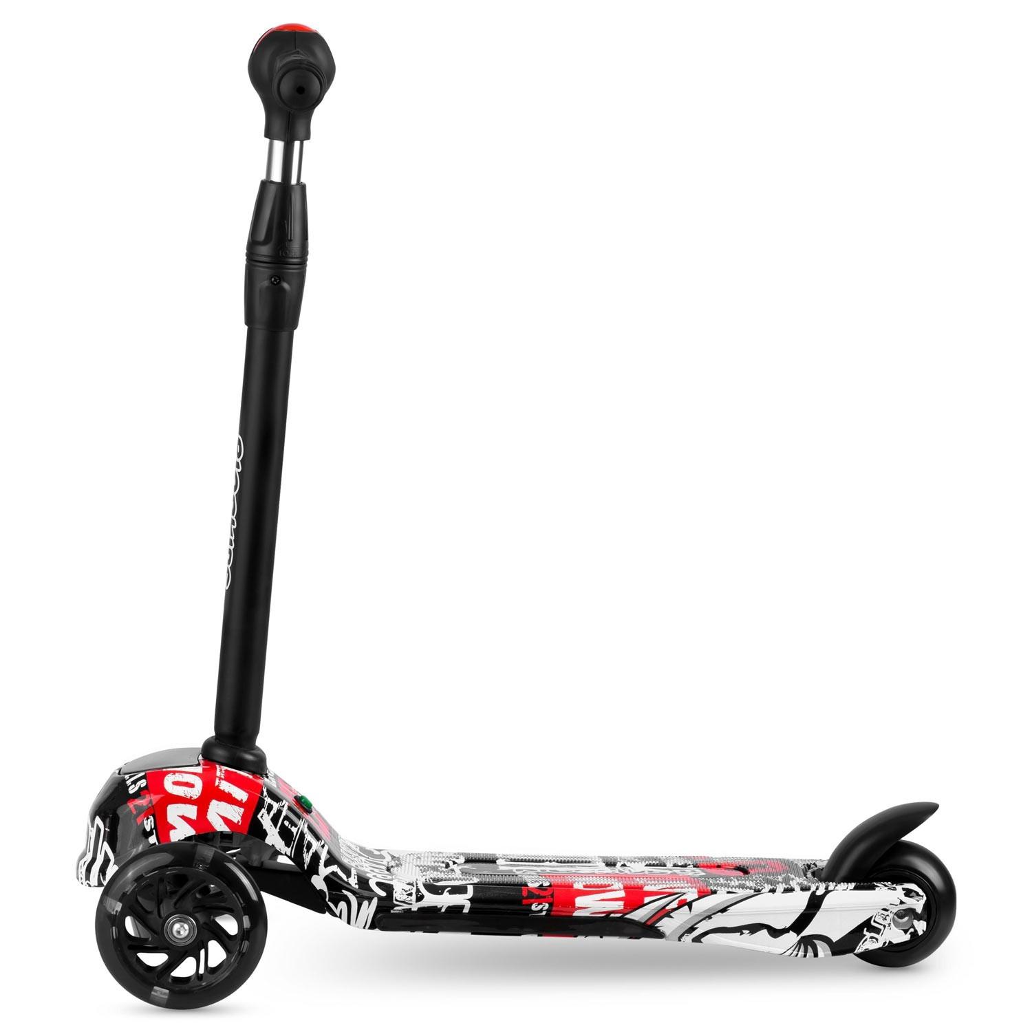 B2X  Dreirädriger Roller Ricokids Piko – mit-rotem Muster 