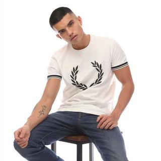 FRED PERRY T-Shirt Stampa Corona d'Alloro  