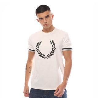 FRED PERRY T-Shirt Stampa Corona d'Alloro  