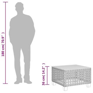 VidaXL Table de jardin rotin synthétique  