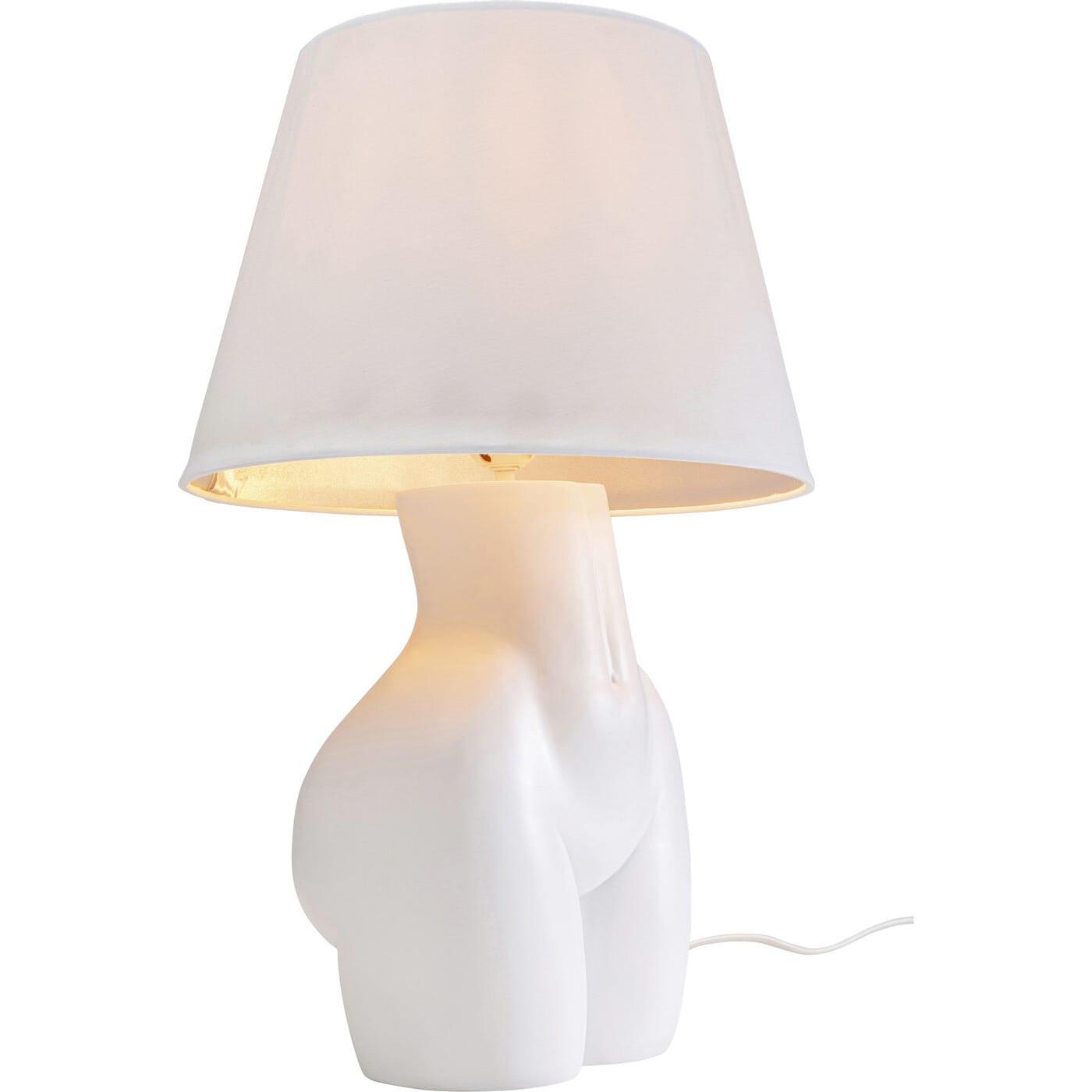 KARE Design Lampe à poser Donna blanche 48  