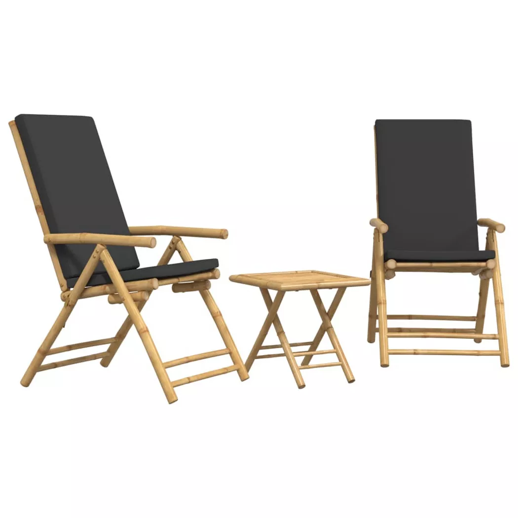 VidaXL - Bistro set bambus, One Size, Braun
