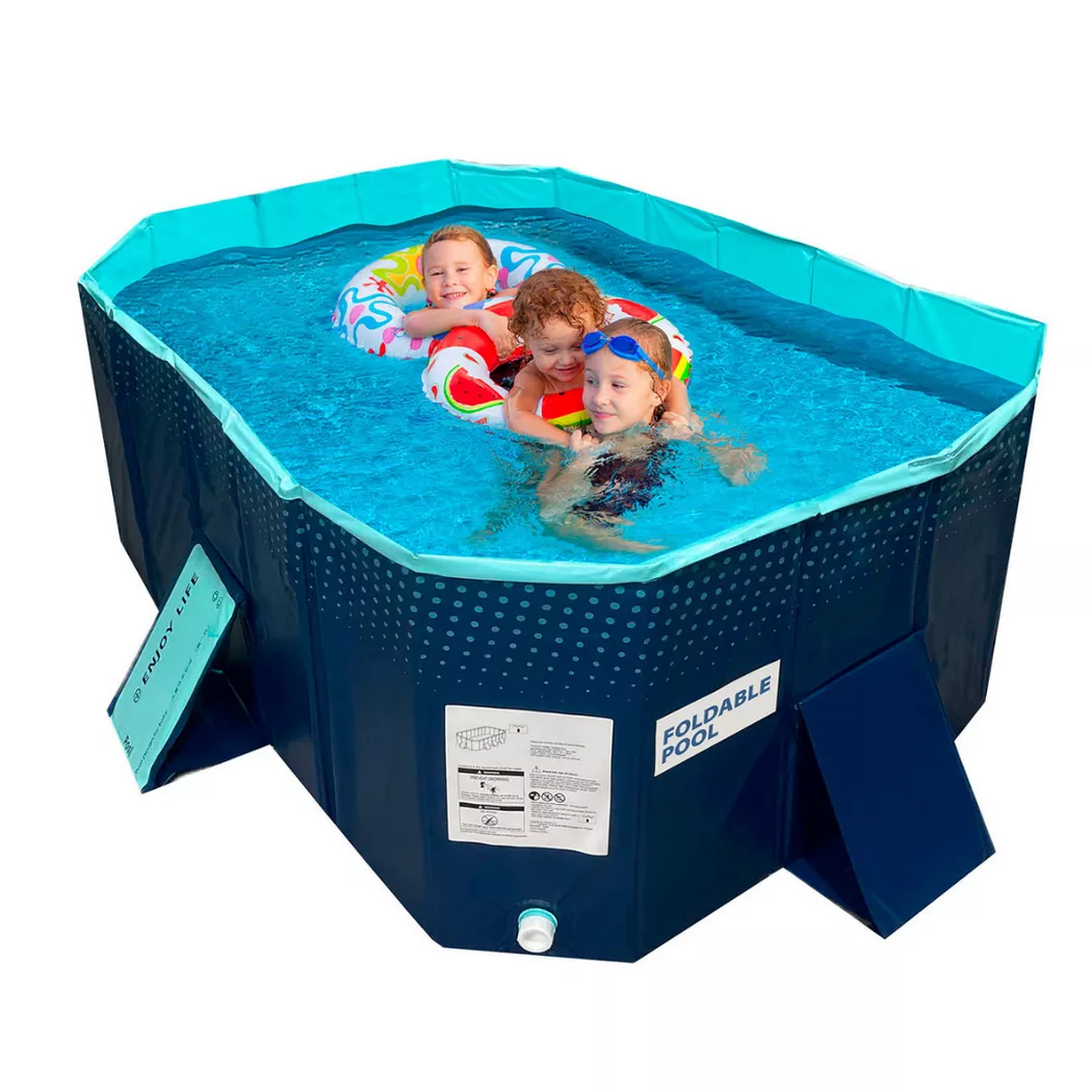 Starlyf - -Foldable Pool SMALL -Faltbarer Pool KLEIN ohne Montage, 45cm, Marine