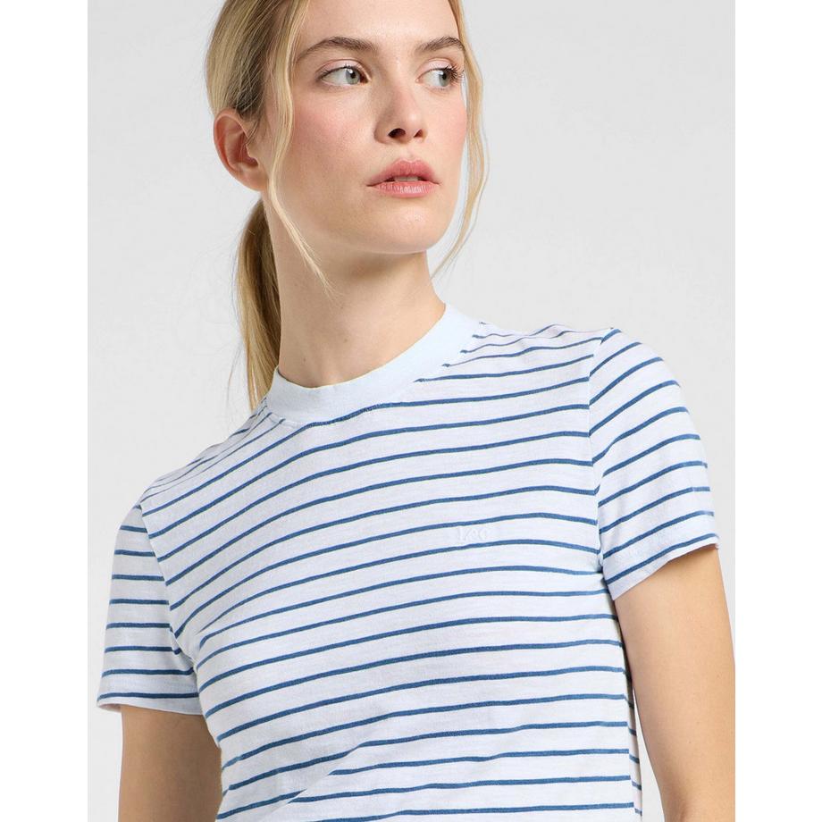Lee Cropped Tee Gestreiftes T-Shirt  
