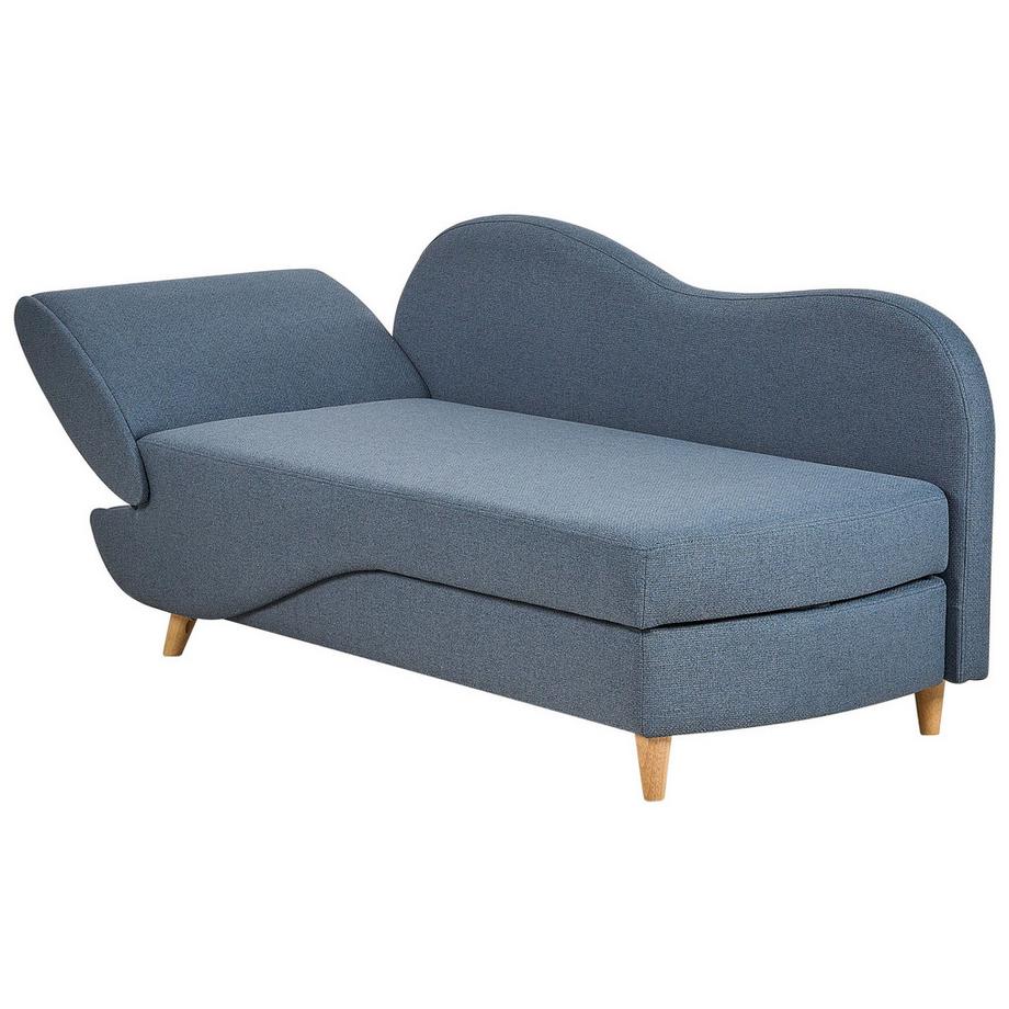 Beliani Chaise longue versione sinistra en Lino sintetico Retrò MERI  