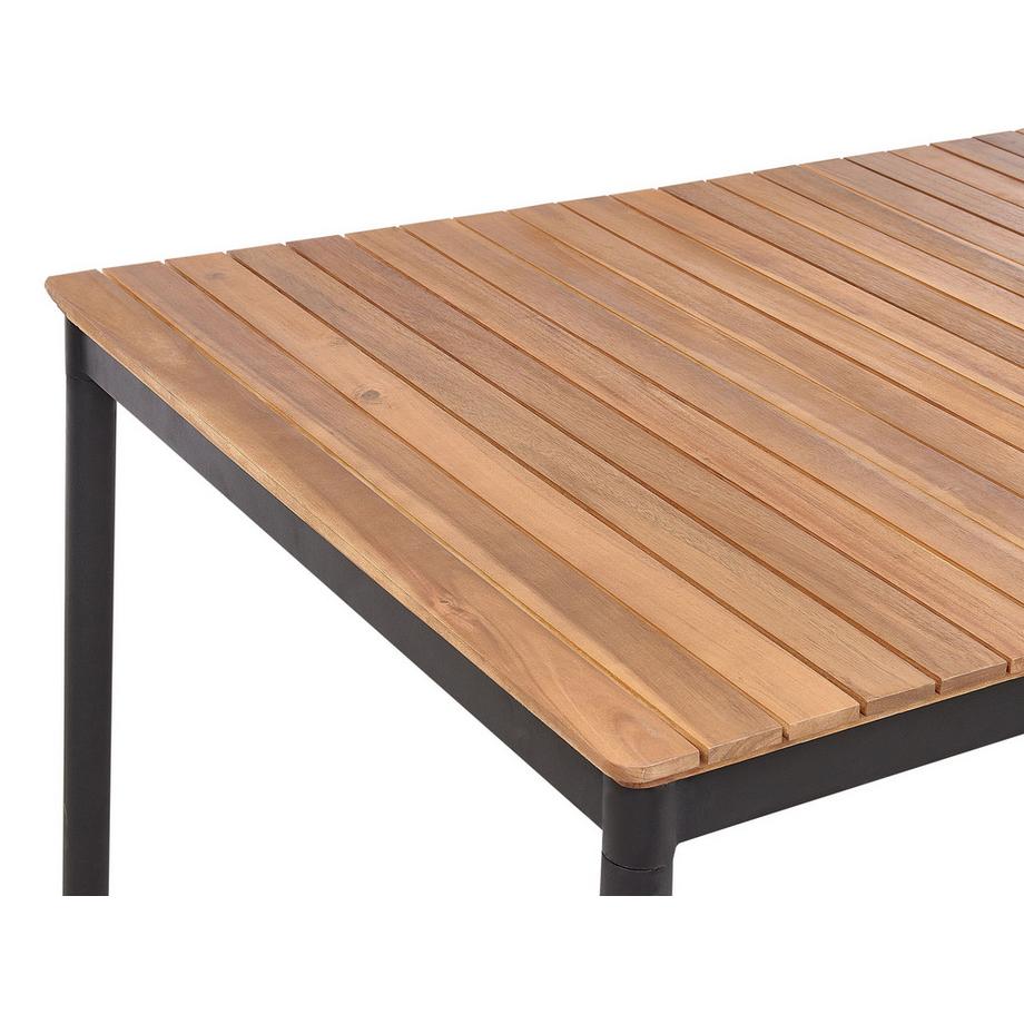 Beliani Gartentisch aus Akazienholz Rustikal VALLESE  