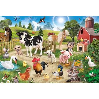 Schmidt  Puzzle Animal Club, Bauernhoftiere (60Teile) 