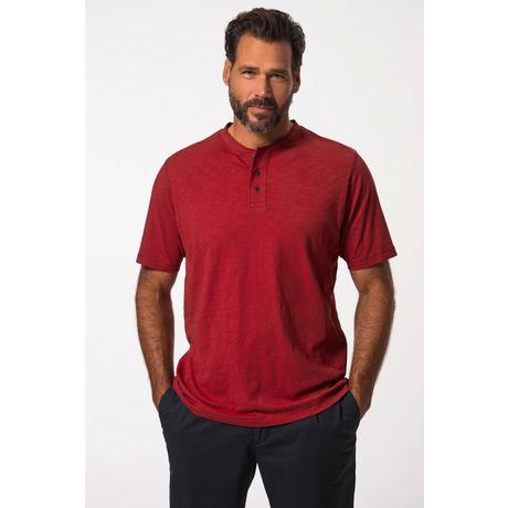 JP1880  T-shirt Henley à manches courtes. Col rond et patte de boutonnage - jusqu'au 8 XL 