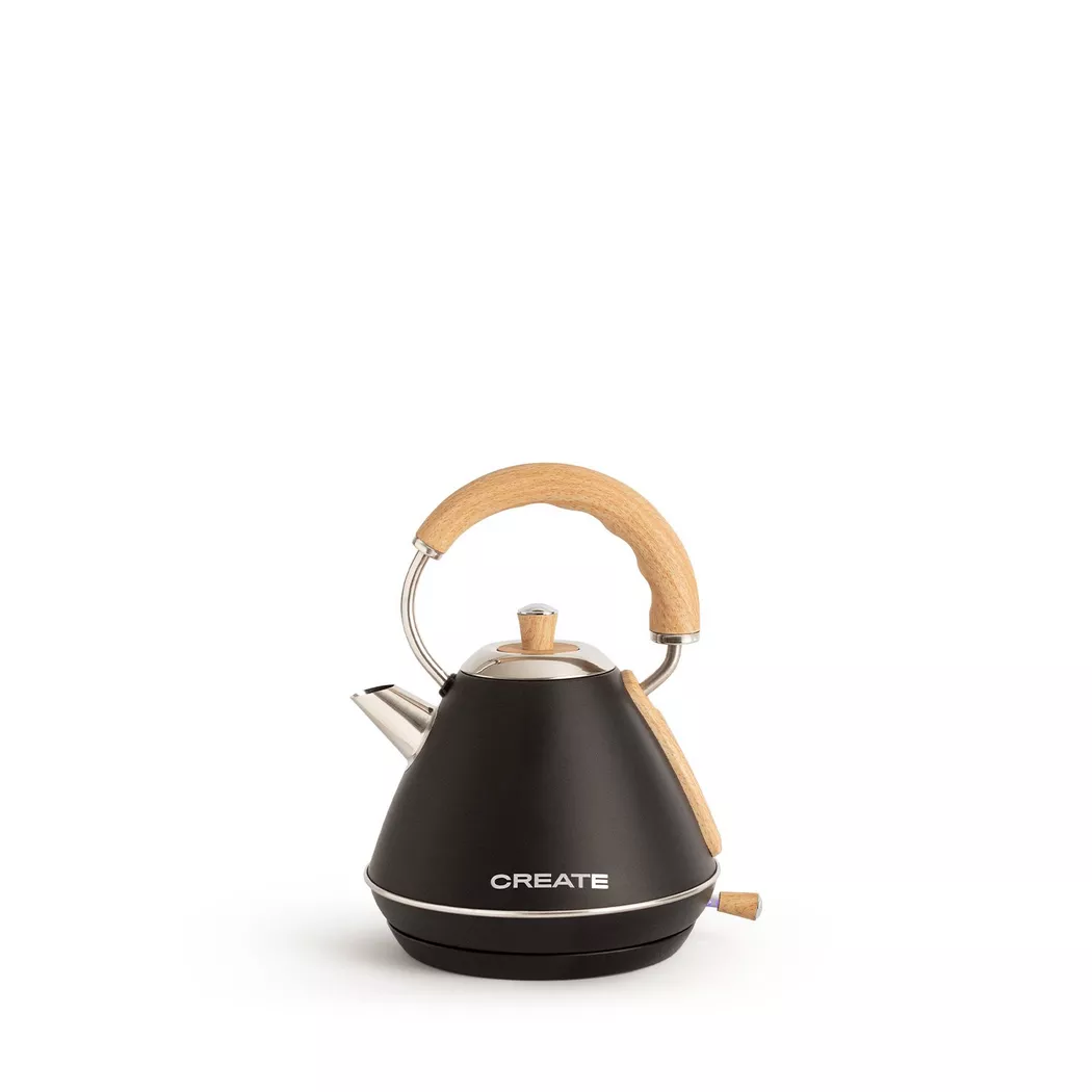 CREATE – KETTLE RETRO M Wasserkocher 1 L, Schwarz, l