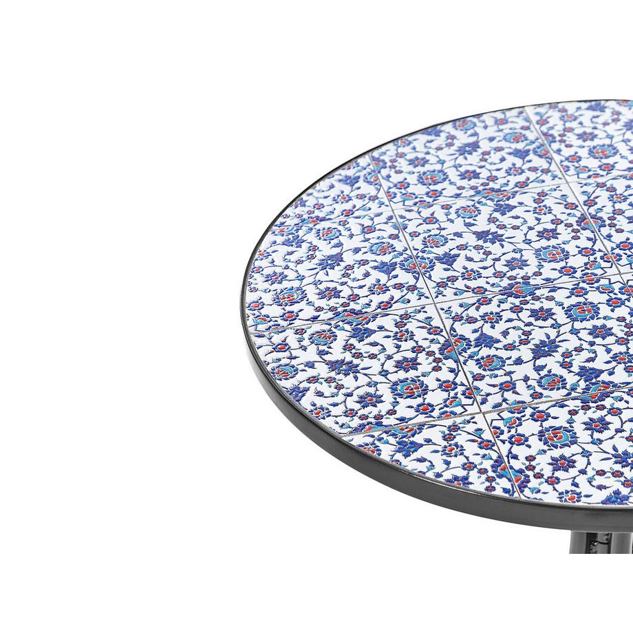 Beliani Outdoor Bistrotisch aus Eisen Retro CAMPRENA  