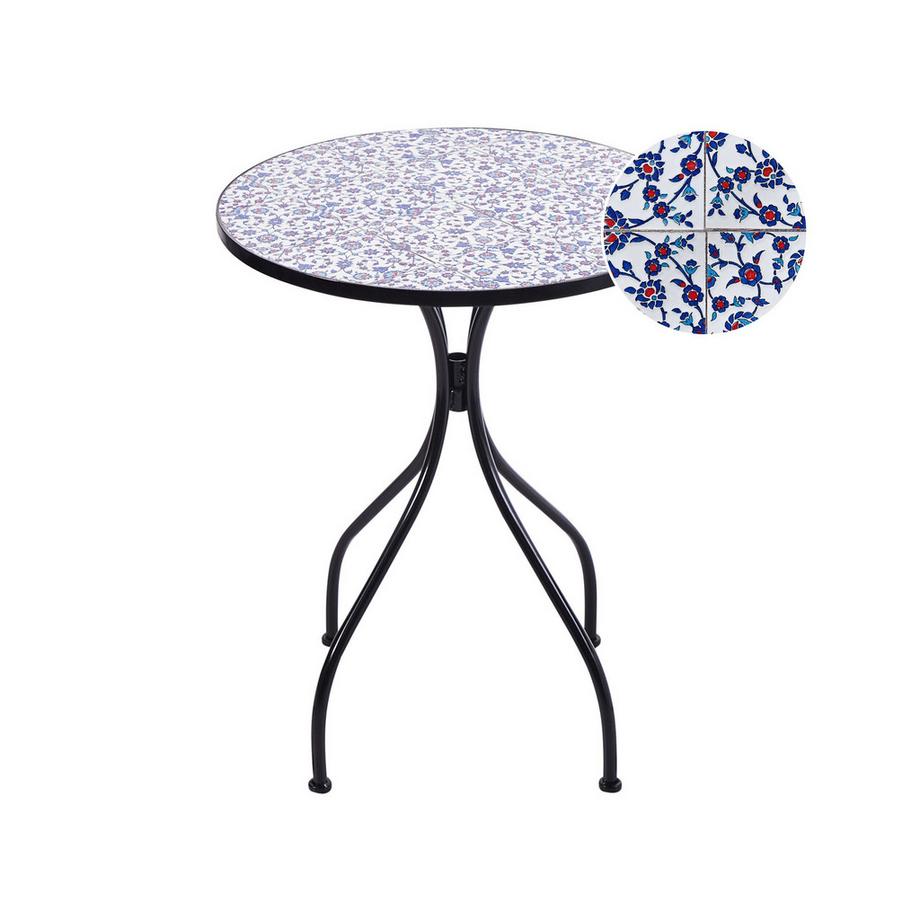 Beliani Outdoor Bistrotisch aus Eisen Retro CAMPRENA  